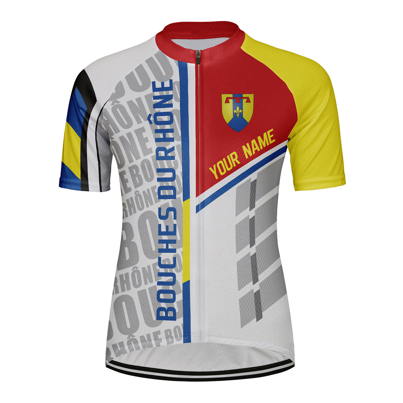Customized Bouches Du Rhône Women's Cycling Jersey Short Sleeve