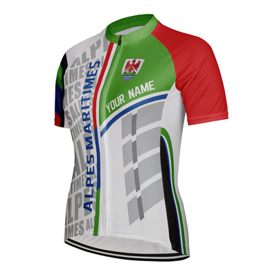 Customized Alpes Maritimes Women's Cycling Jersey Short Sleeve