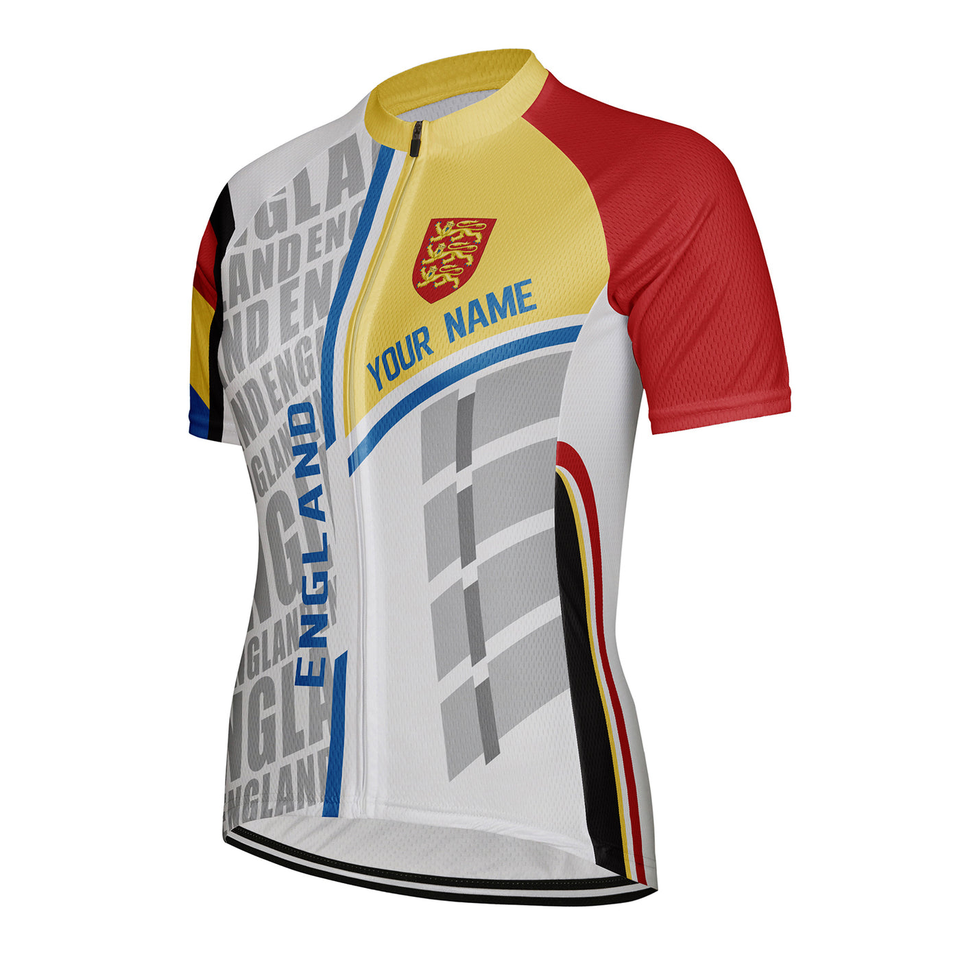 Customized England Women's Cycling Jersey Short Sleeve