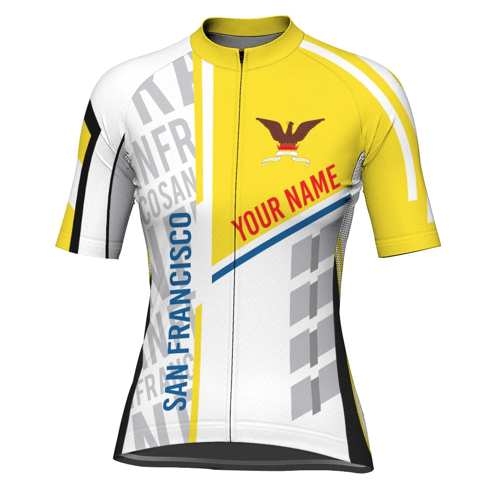 Personalized San Francisco Women's Cycling Jersey Short Sleeve