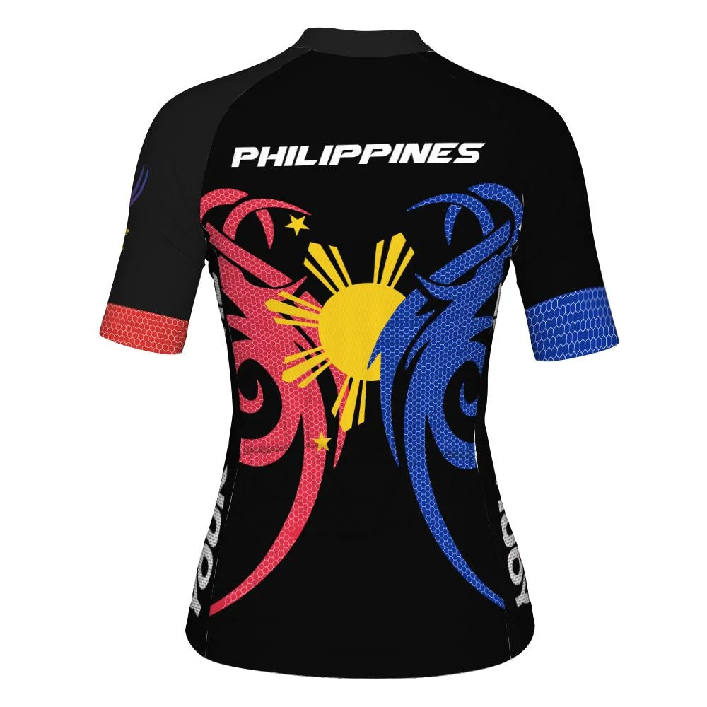 Personalized Philippines Women's Cycling Jersey Short Sleeve