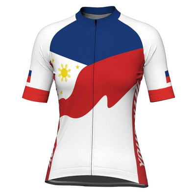 Personalized Philippines Women's Cycling Jersey Short Sleeve