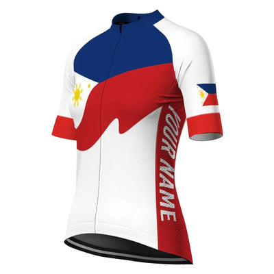 Personalized Philippines Women's Cycling Jersey Short Sleeve