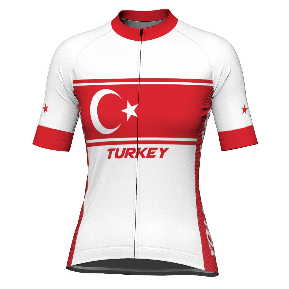 Personalized Turkey Women's Cycling Jersey Short Sleeve