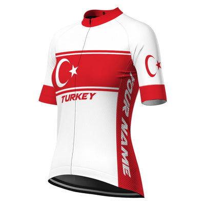 Personalized Turkey Women's Cycling Jersey Short Sleeve