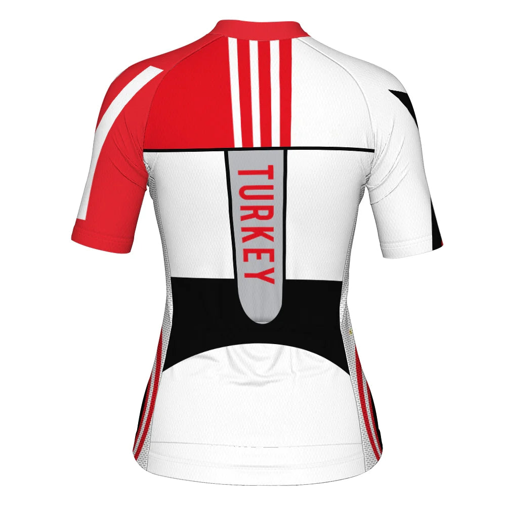 Personalized Turkey Women's Cycling Jersey Short Sleeve