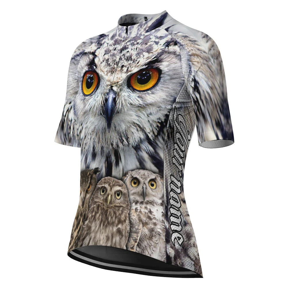 Customized Owl Women's Cycling Jersey Short Sleeve