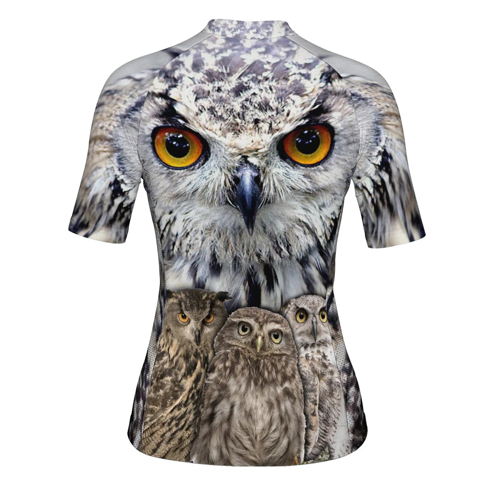Customized Owl Women's Cycling Jersey Short Sleeve