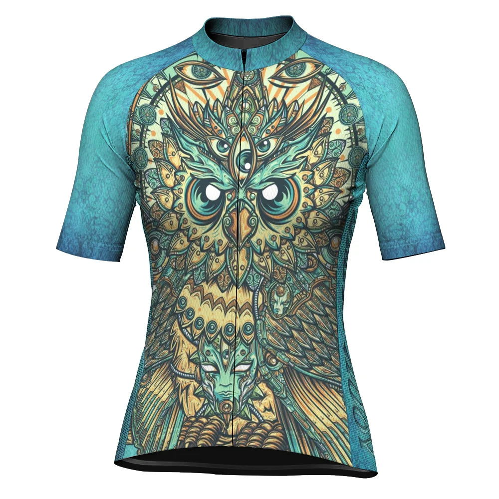 Customized Owl Women's Cycling Jersey Short Sleeve