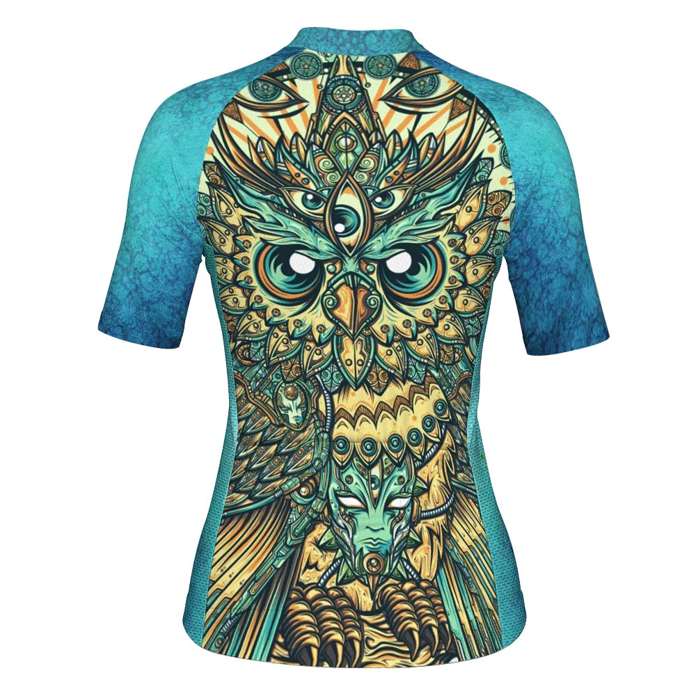 Customized Owl Women's Cycling Jersey Short Sleeve