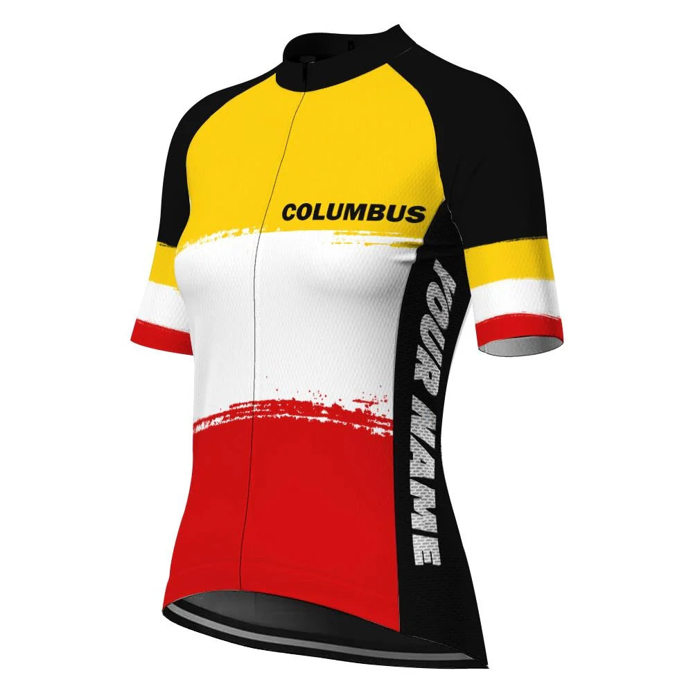 Customized Columbus Women's Cycling Jersey Short Sleeve