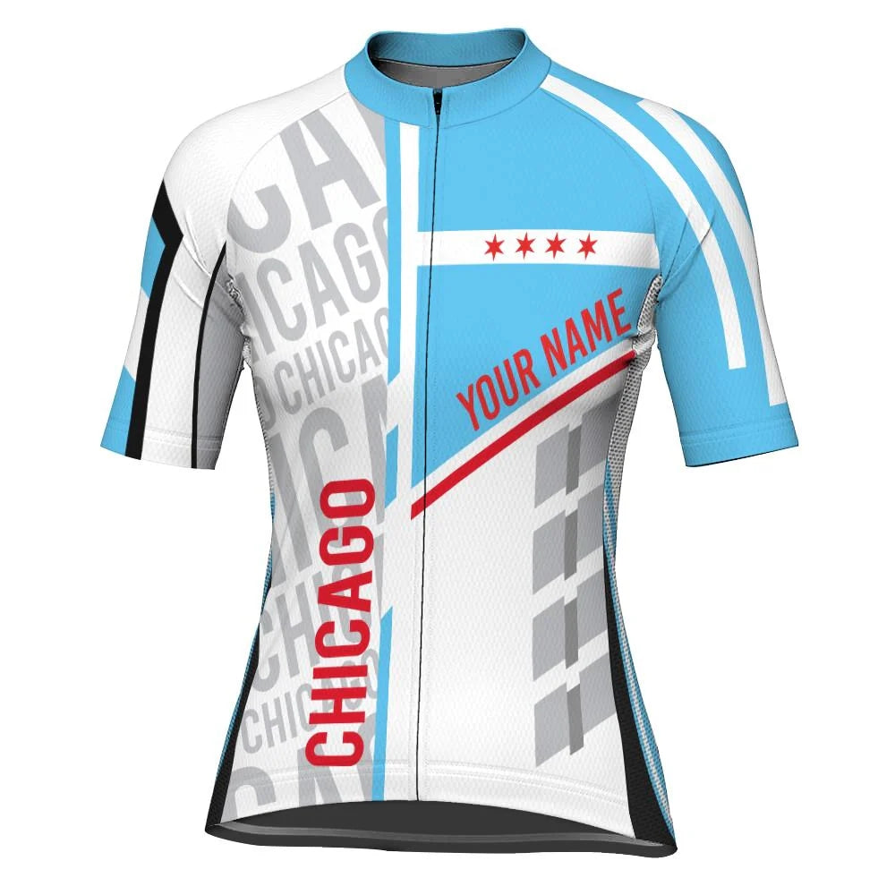 Customized Chicago Women's Cycling Jersey Short Sleeve