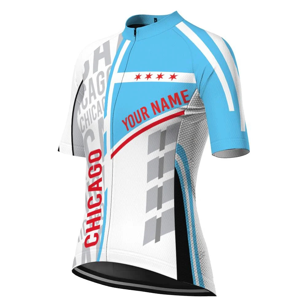 Customized Chicago Women's Cycling Jersey Short Sleeve