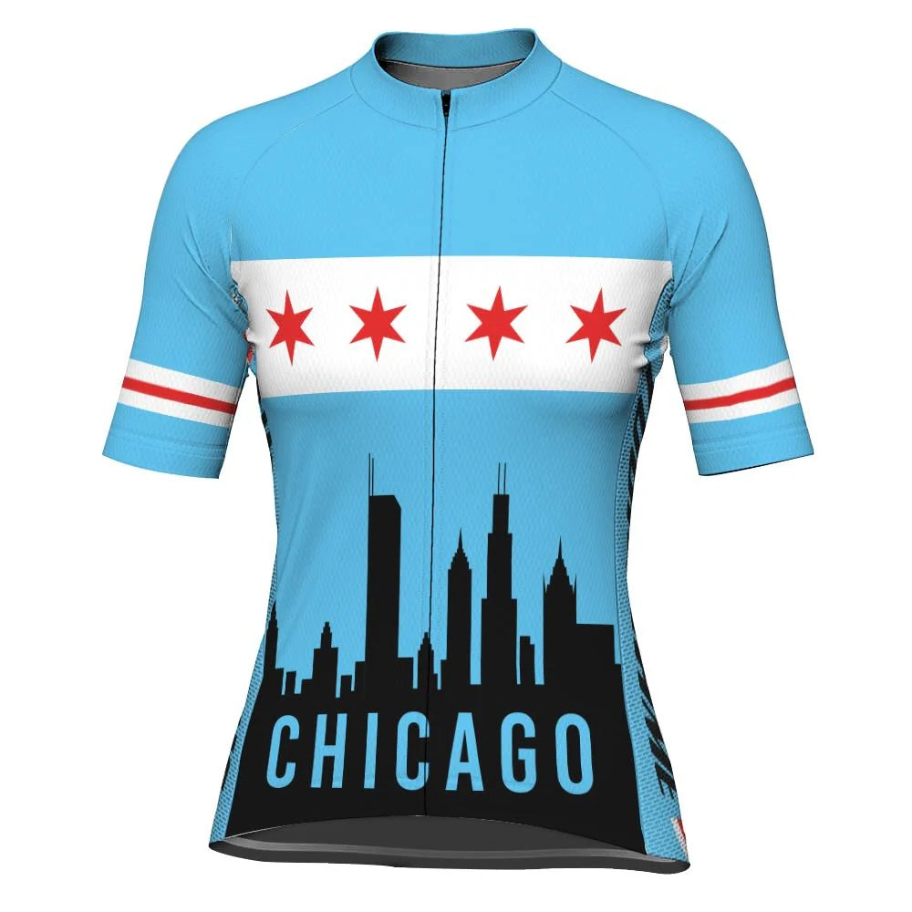 Customized Chicago Women's Cycling Jersey Short Sleeve