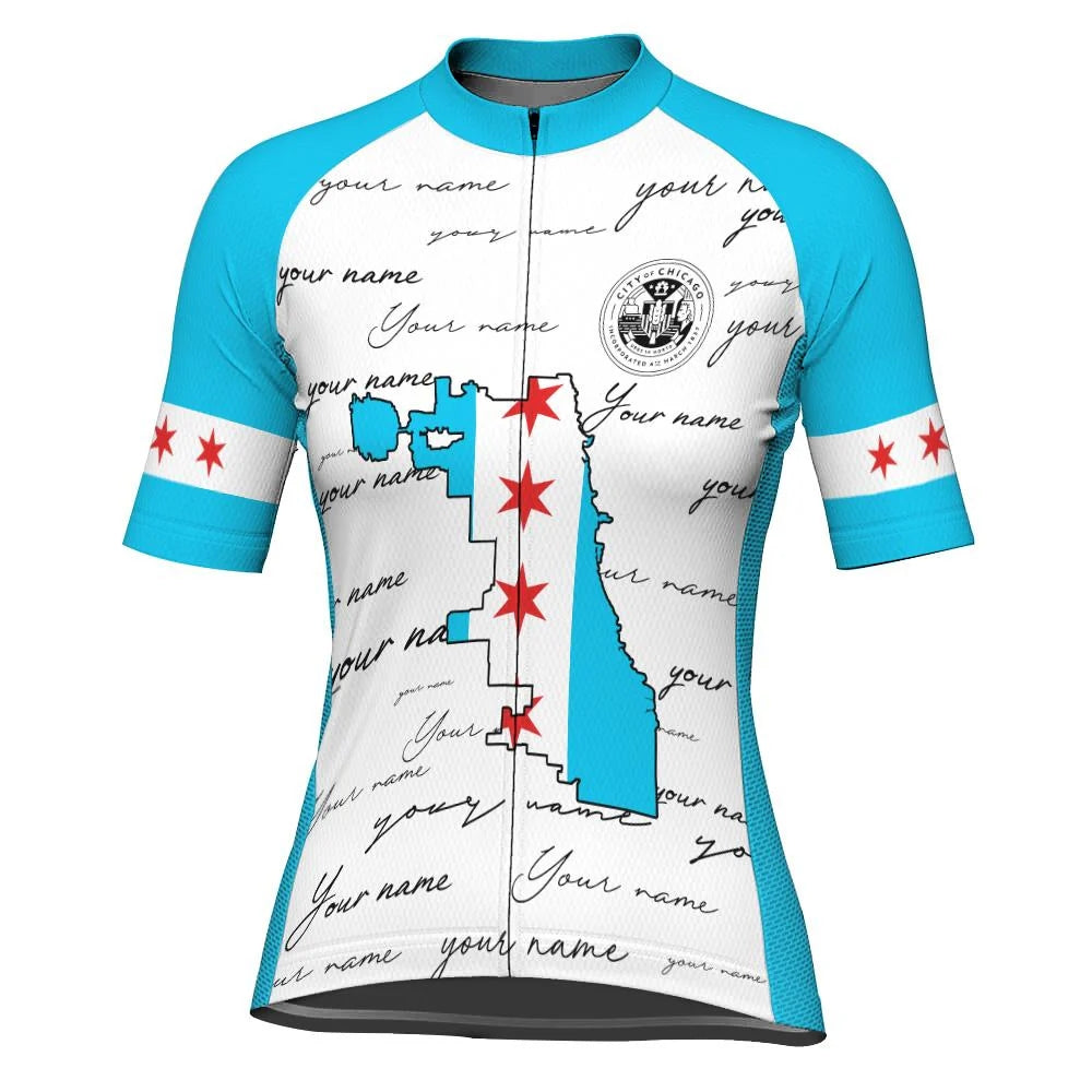 Customized Chicago Women's Cycling Jersey Short Sleeve