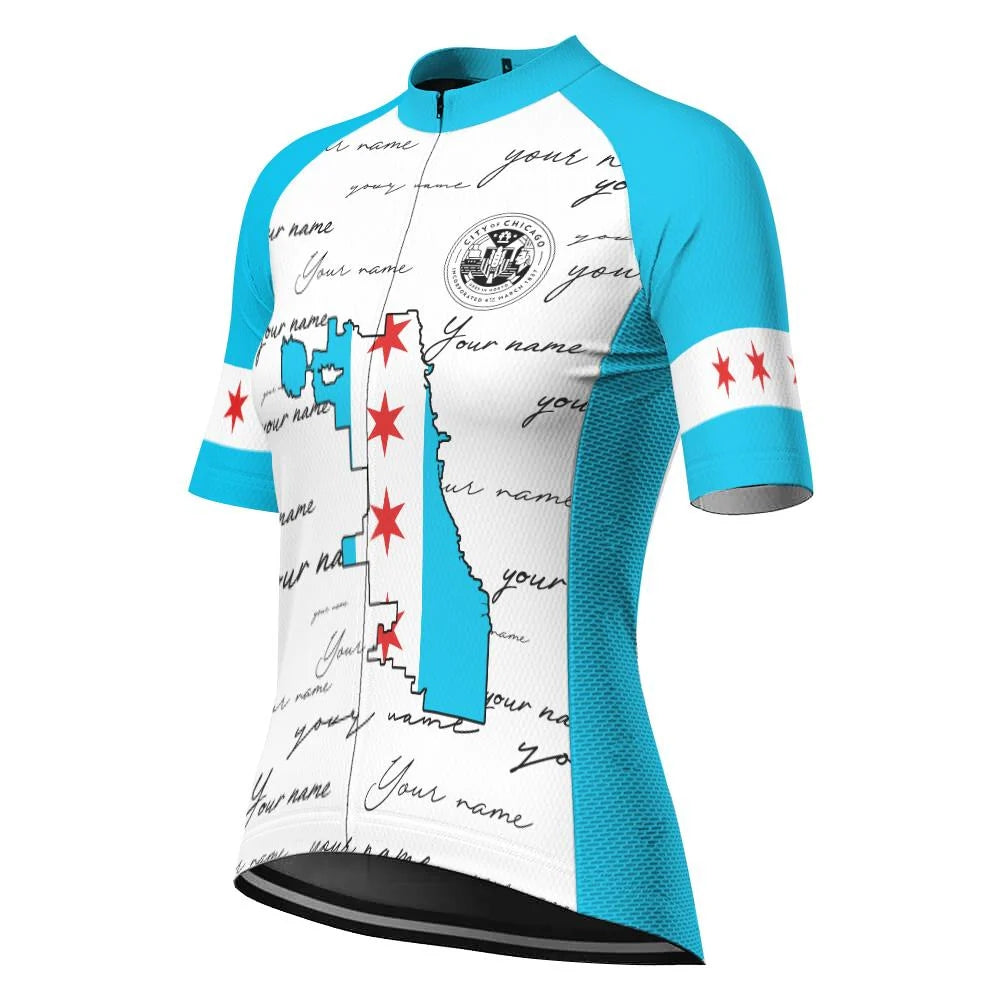 Customized Chicago Women's Cycling Jersey Short Sleeve