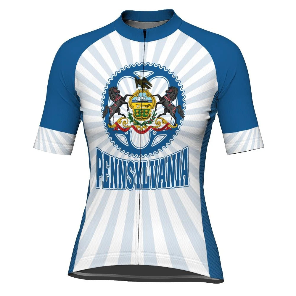 Customize Pennsylvania Women's Cycling Jersey Short Sleeve