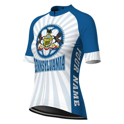 Customize Pennsylvania Women's Cycling Jersey Short Sleeve