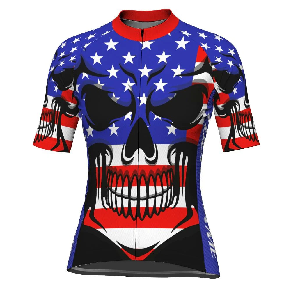 Customize Usa Women's Cycling Jersey Short Sleeve