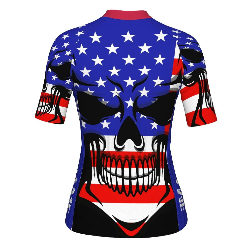 Customize Usa Women's Cycling Jersey Short Sleeve