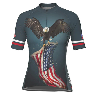 Customize Usa Women's Cycling Jersey Short Sleeve