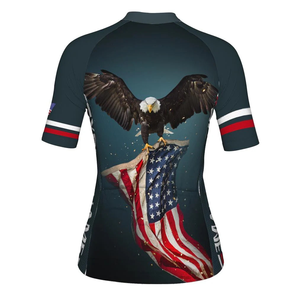 Customize Usa Women's Cycling Jersey Short Sleeve
