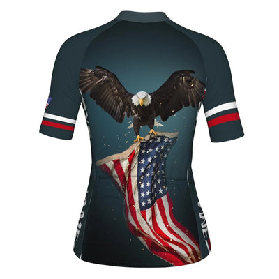Customize Usa Women's Cycling Jersey Short Sleeve