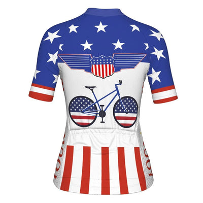 Customize Usa Women's Cycling Jersey Short Sleeve