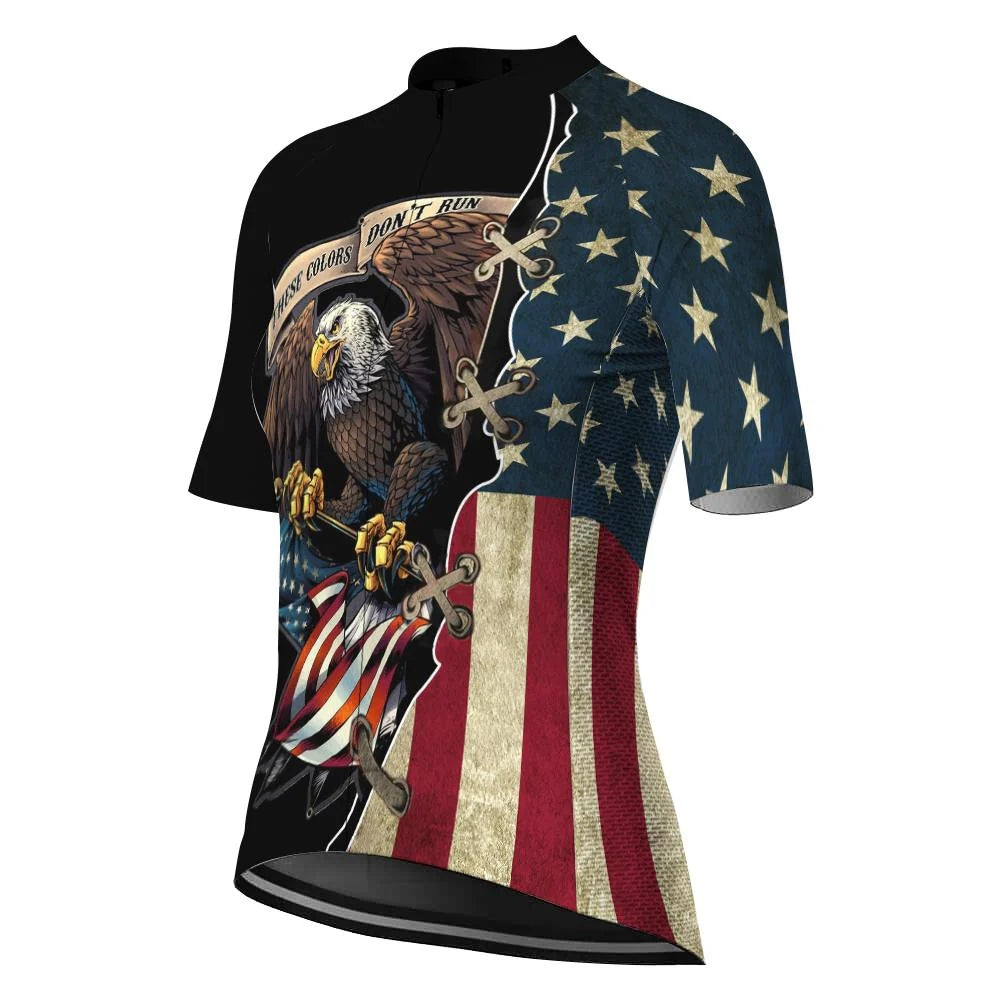Customize Usa Women's Cycling Jersey Short Sleeve