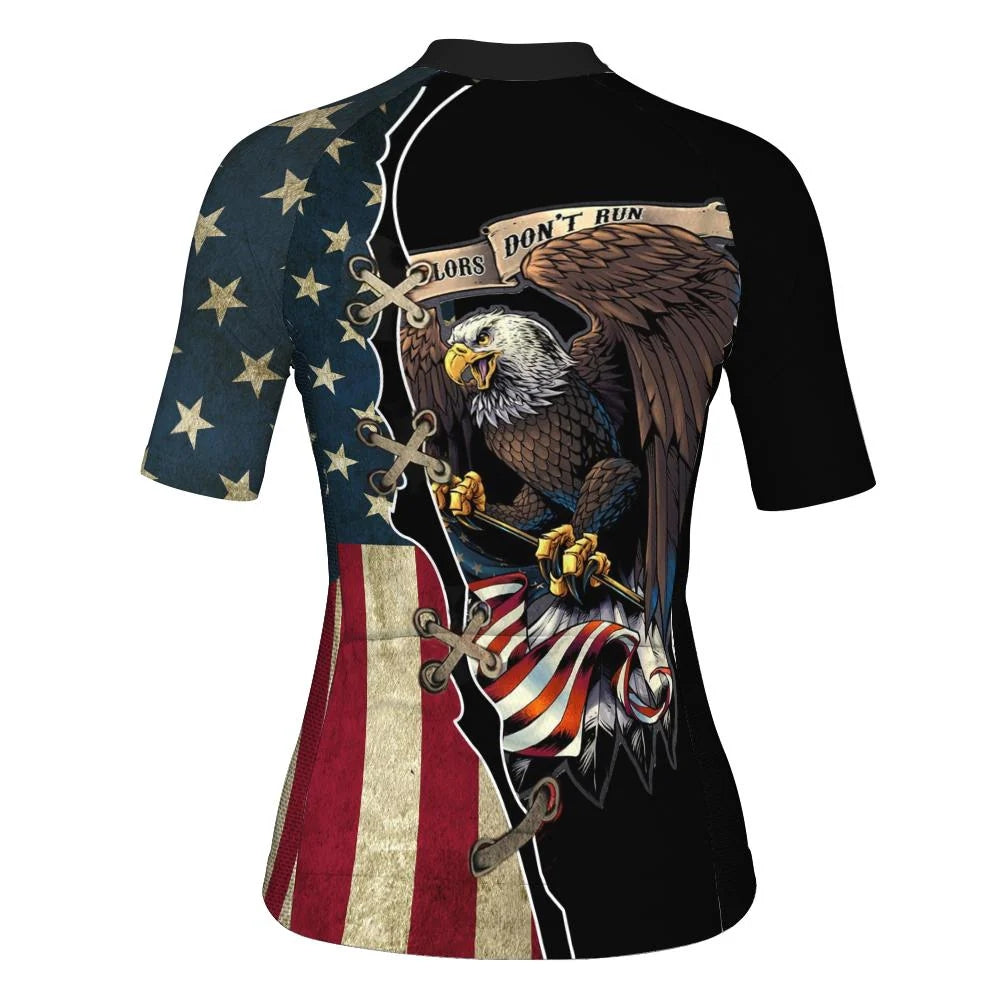 Customize Usa Women's Cycling Jersey Short Sleeve