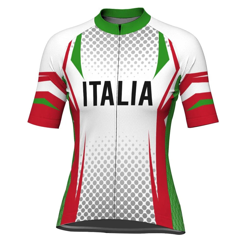 Custom Italia Women's Cycling Jersey Short Sleeve
