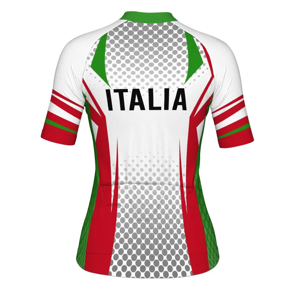 Custom Italia Women's Cycling Jersey Short Sleeve