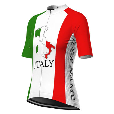 Custom Italia Women's Cycling Jersey Short Sleeve