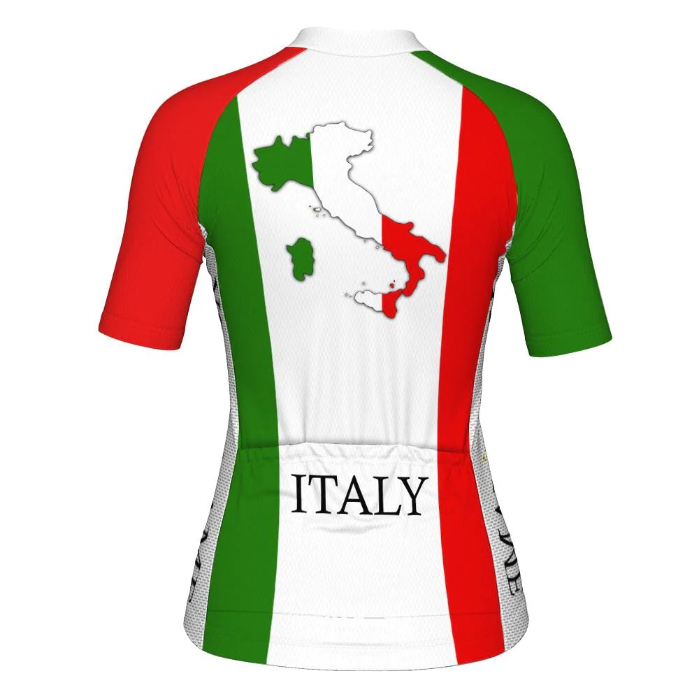 Custom Italia Women's Cycling Jersey Short Sleeve