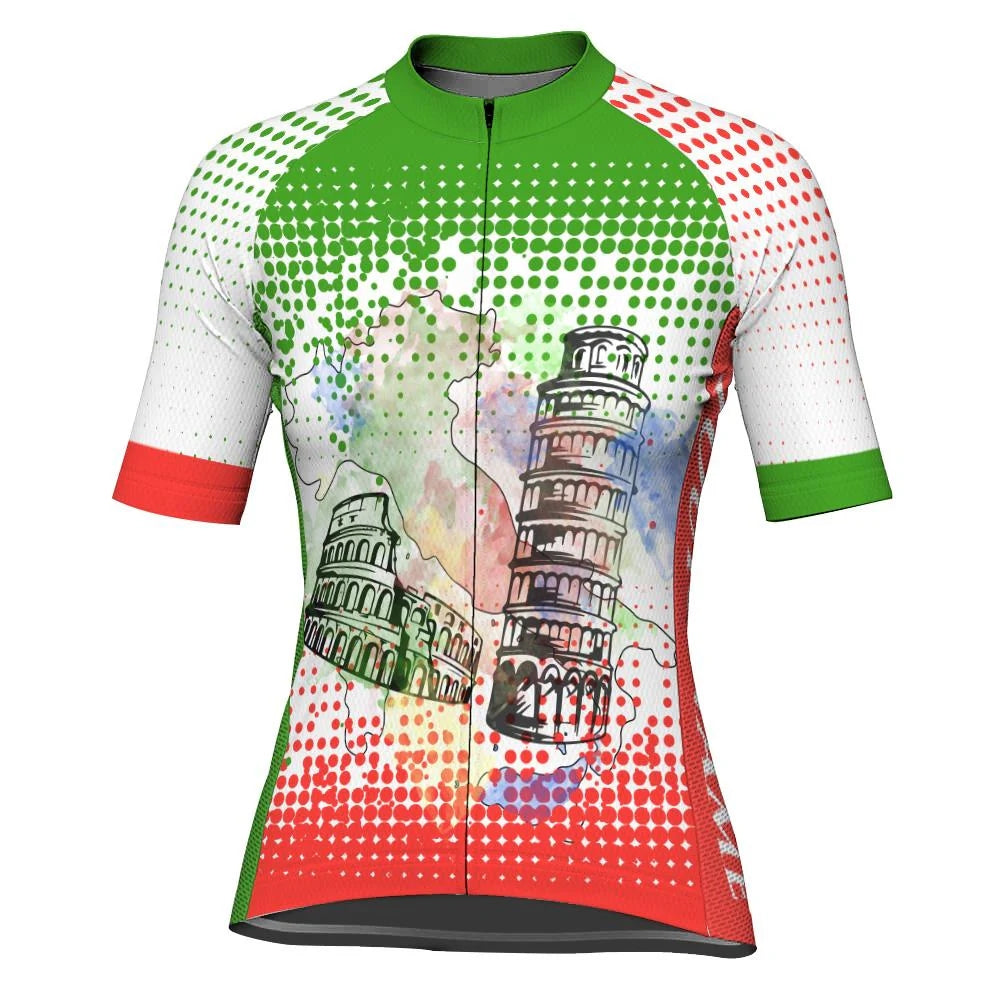 Custom Italia Women's Cycling Jersey Short Sleeve