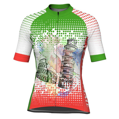 Custom Italia Women's Cycling Jersey Short Sleeve