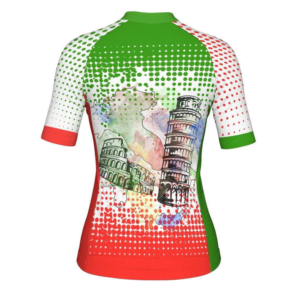Custom Italia Women's Cycling Jersey Short Sleeve