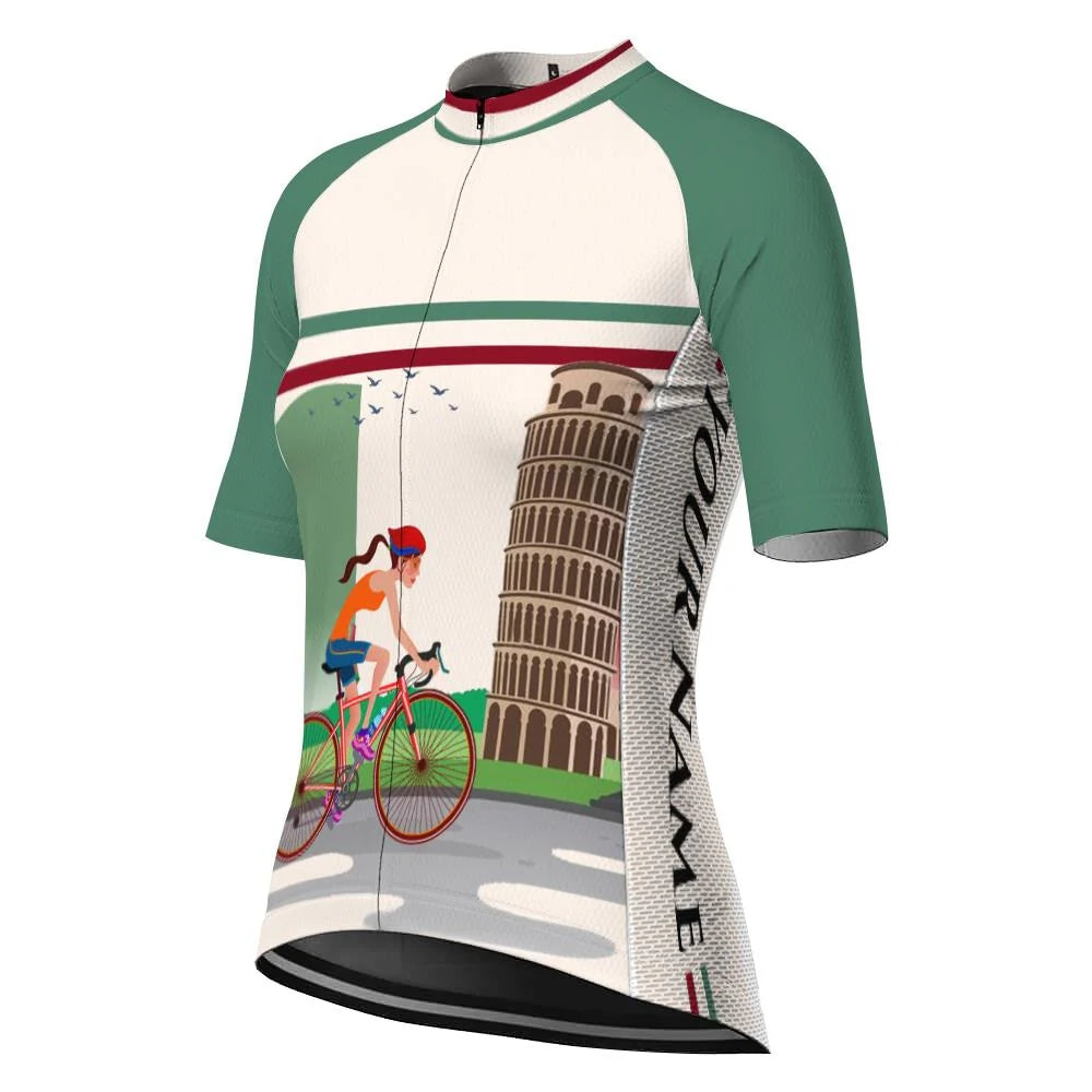 Custom Italia Women's Cycling Jersey Short Sleeve