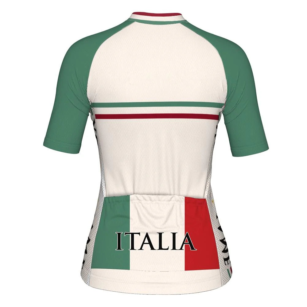Custom Italia Women's Cycling Jersey Short Sleeve