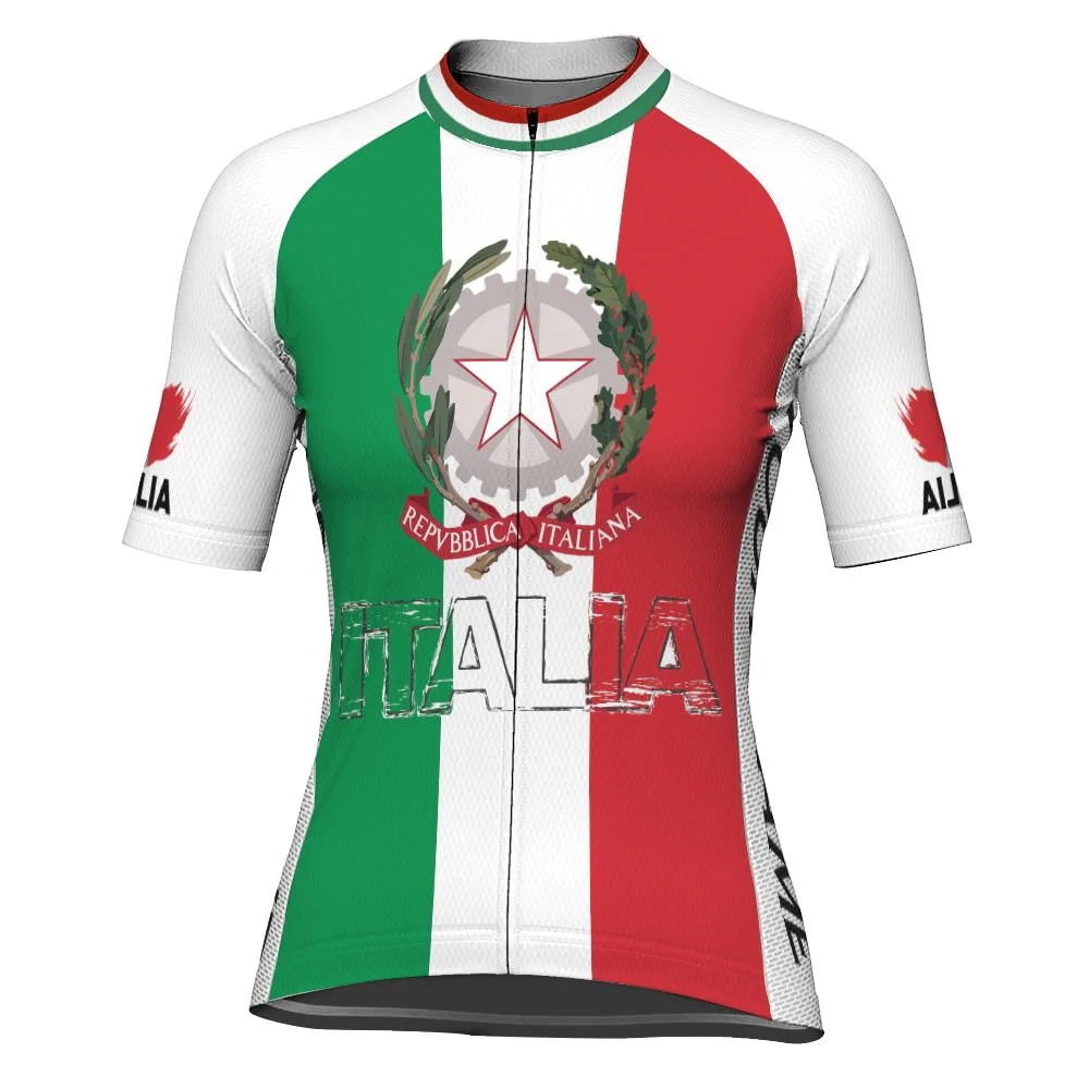 Custom Italia Women's Cycling Jersey Short Sleeve