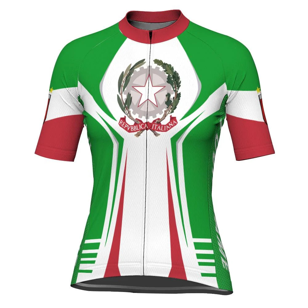 Custom Italia Women's Cycling Jersey Short Sleeve