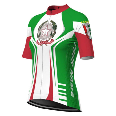 Custom Italia Women's Cycling Jersey Short Sleeve