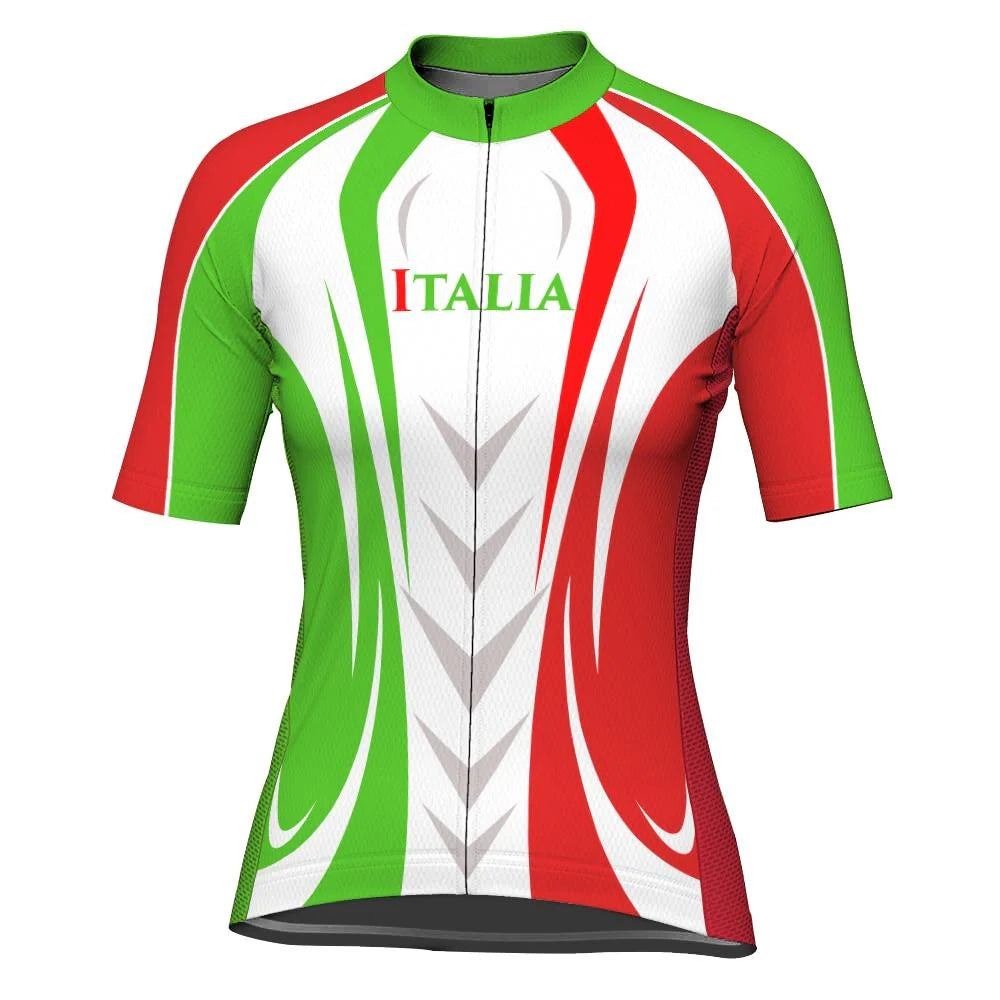 Custom Italia Women's Cycling Jersey Short Sleeve