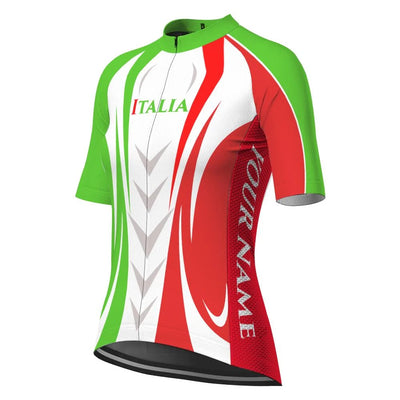 Custom Italia Women's Cycling Jersey Short Sleeve