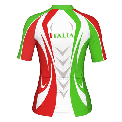 Custom Italia Women's Cycling Jersey Short Sleeve