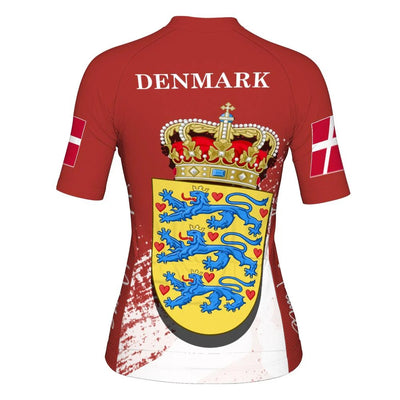 Customized Denmark Women's Cycling Jersey Short Sleeve