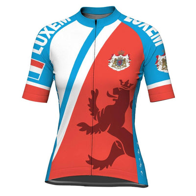 Customized Luxembourg Women's Cycling Jersey Short Sleeve