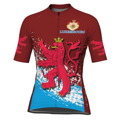 Customized Luxembourg Women's Cycling Jersey Short Sleeve