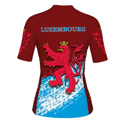 Customized Luxembourg Women's Cycling Jersey Short Sleeve