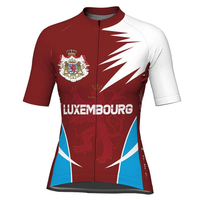 Customized Luxembourg Women's Cycling Jersey Short Sleeve